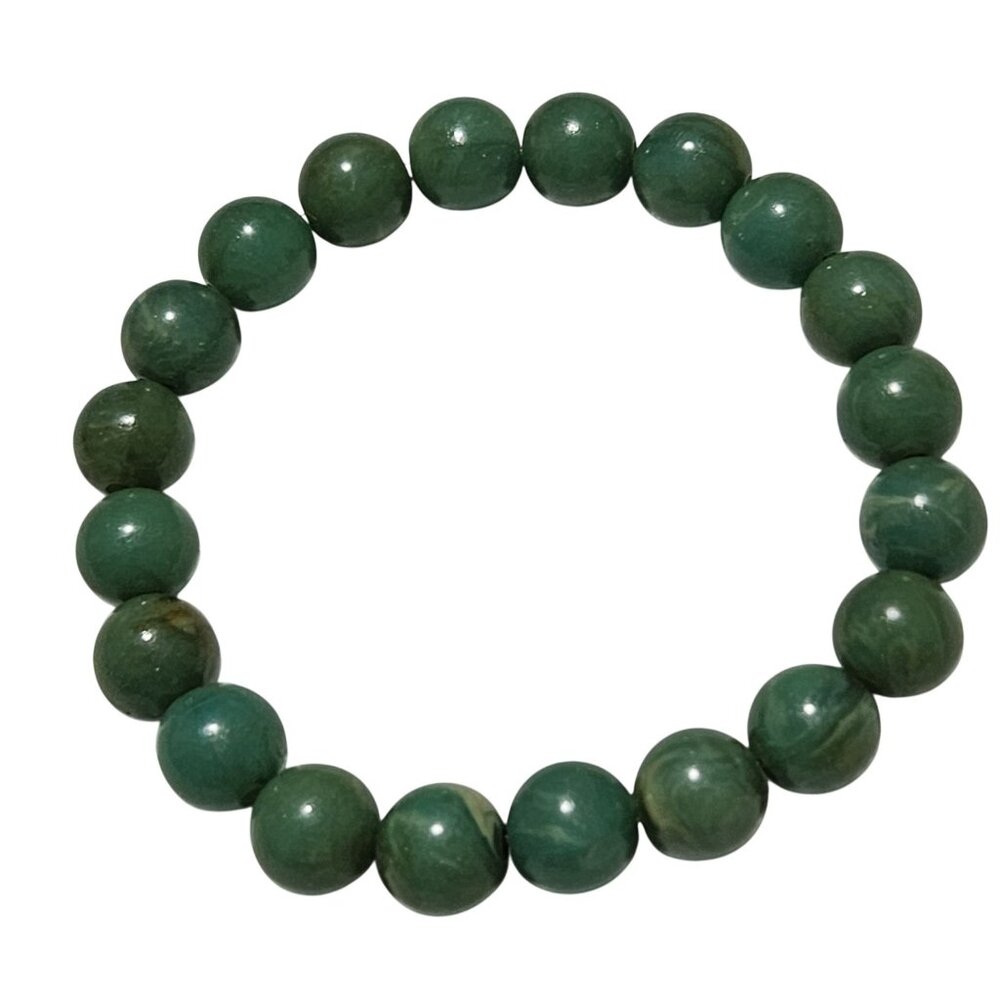 Boho Green Beaded Stretch Bracelet Classic Minimalist Fashion Jewelry Women